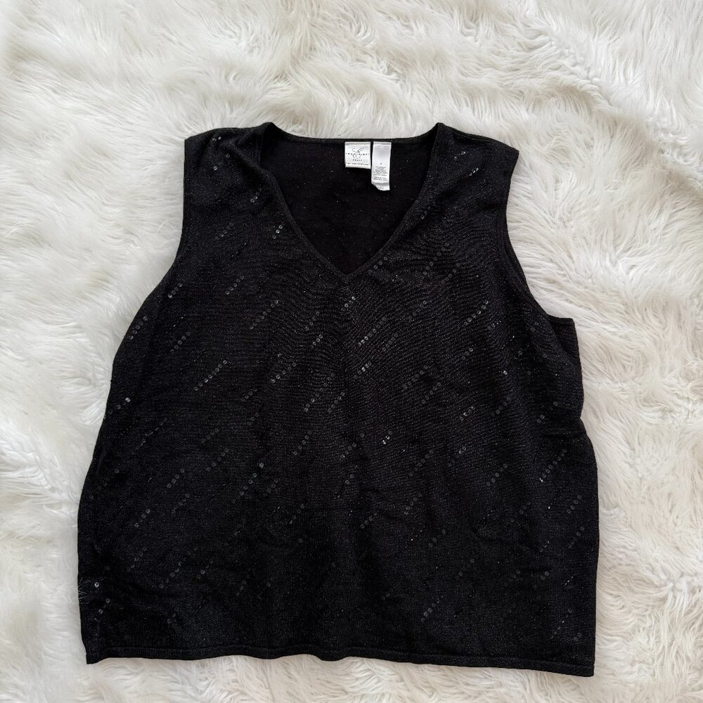 Womans Sweater Vest Sparkly Top (Emma James)